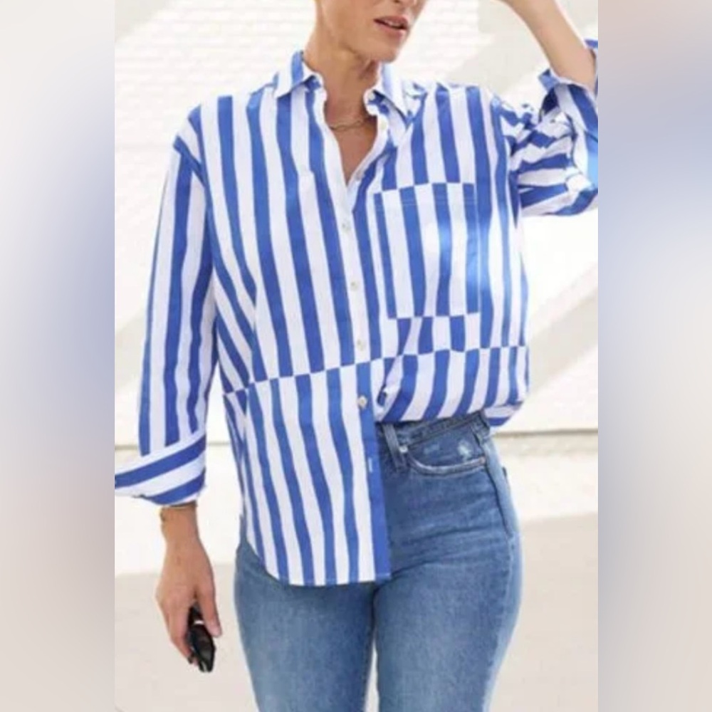 AYR Deep End shirt in Marais blue